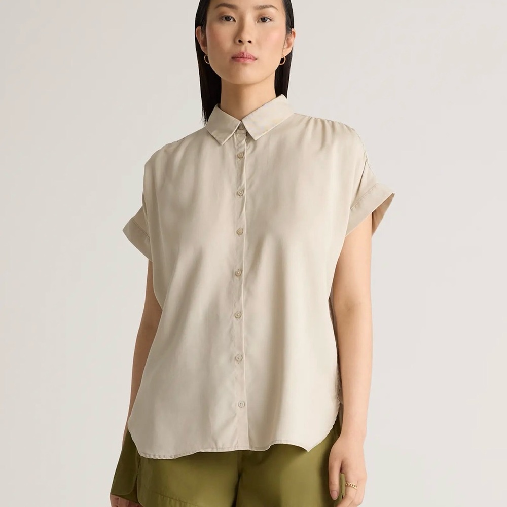 NWT Quince - Vintage Wash Tencel Button Down Shirt